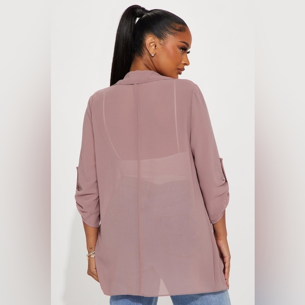 ❤️ FASHION NOVA light as a feather mocha cardigan Size M - Picture 3 of 5
